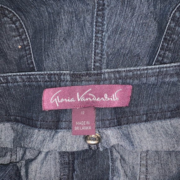 Gloria Vanderbilt blue denim cropped jeans size 12 - Picture 4 of 4